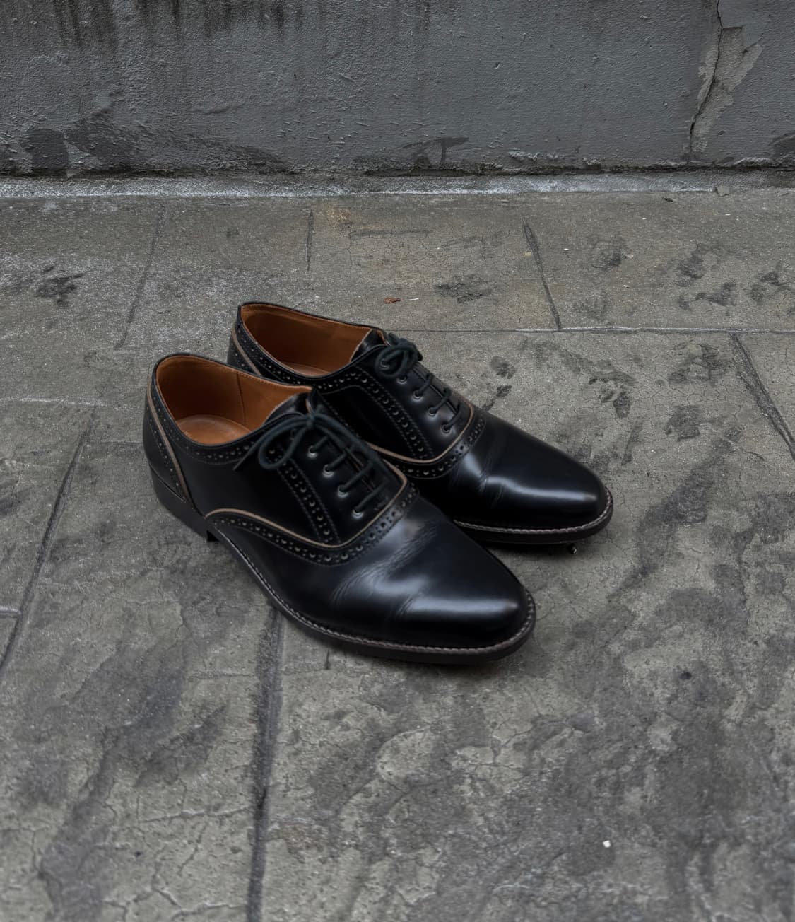 꼼데가르송 옴므 우드솔 에나멜 윙팁 더비슈즈 상품이미지2