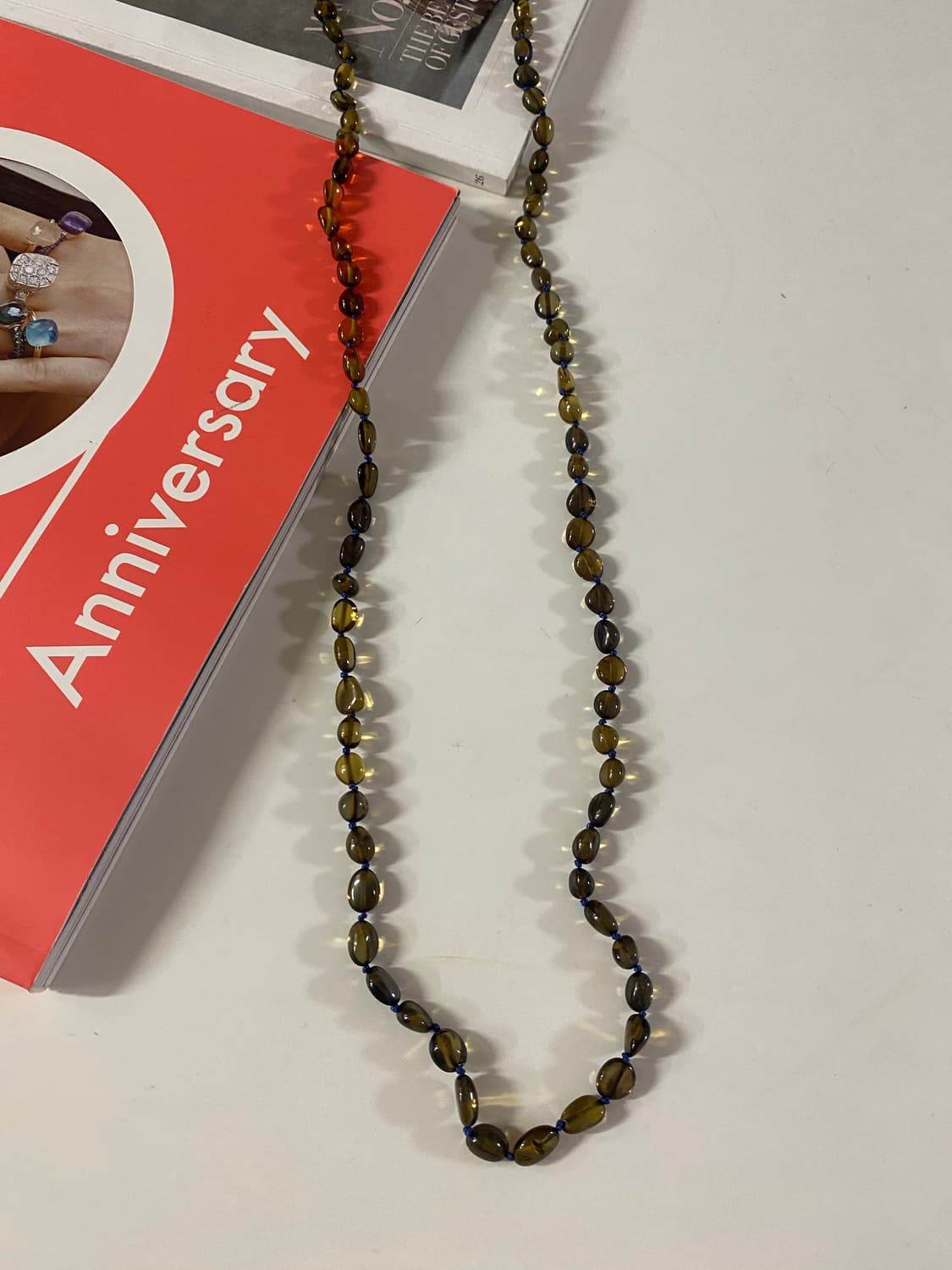 올리브톤 비즈 목걸이 y2k 일본 빈티지 상품이미지3