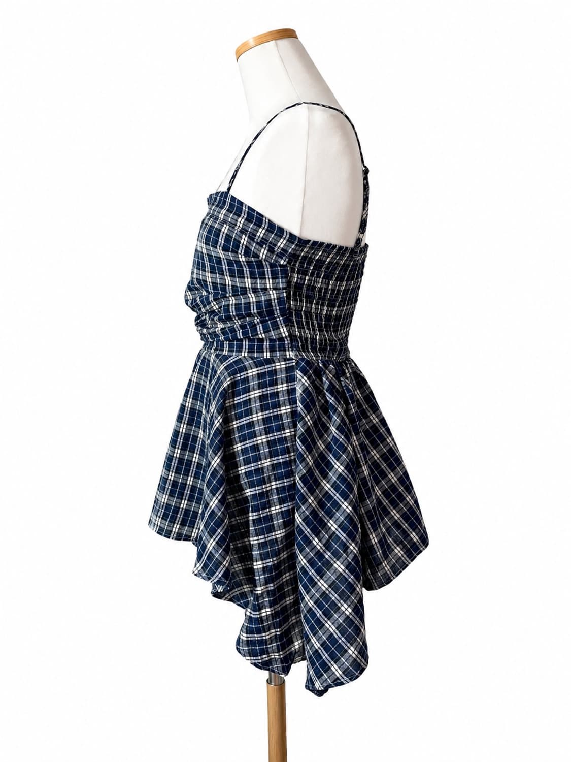     체크 셔링 플레어 튜닉 탑 상품이미지3