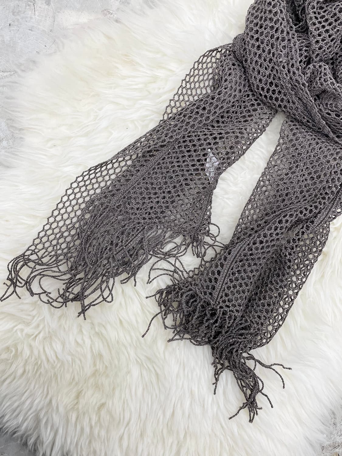 그런지 브라운 글리터 머플러  상품이미지6