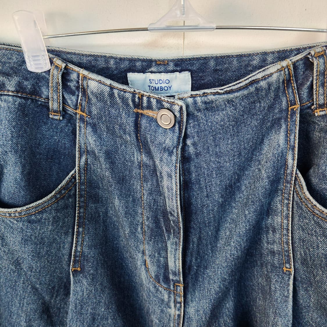 스튜디오 톰보이 데님 반바지 청반바지 컷오프 스타일 상품이미지2