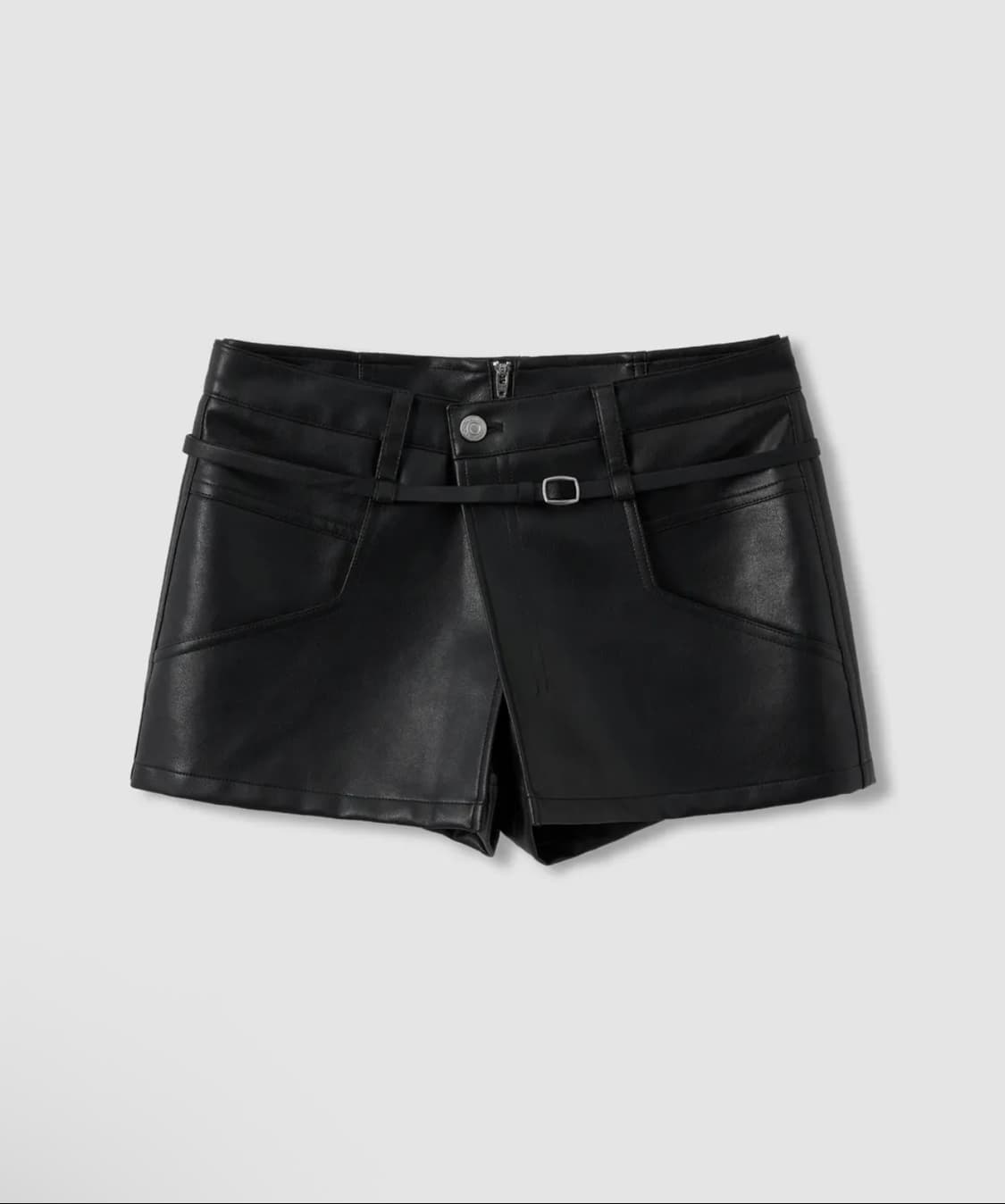 세터 피튼 레더 스커트 팬츠 오가닉 블랙 S 상품이미지4