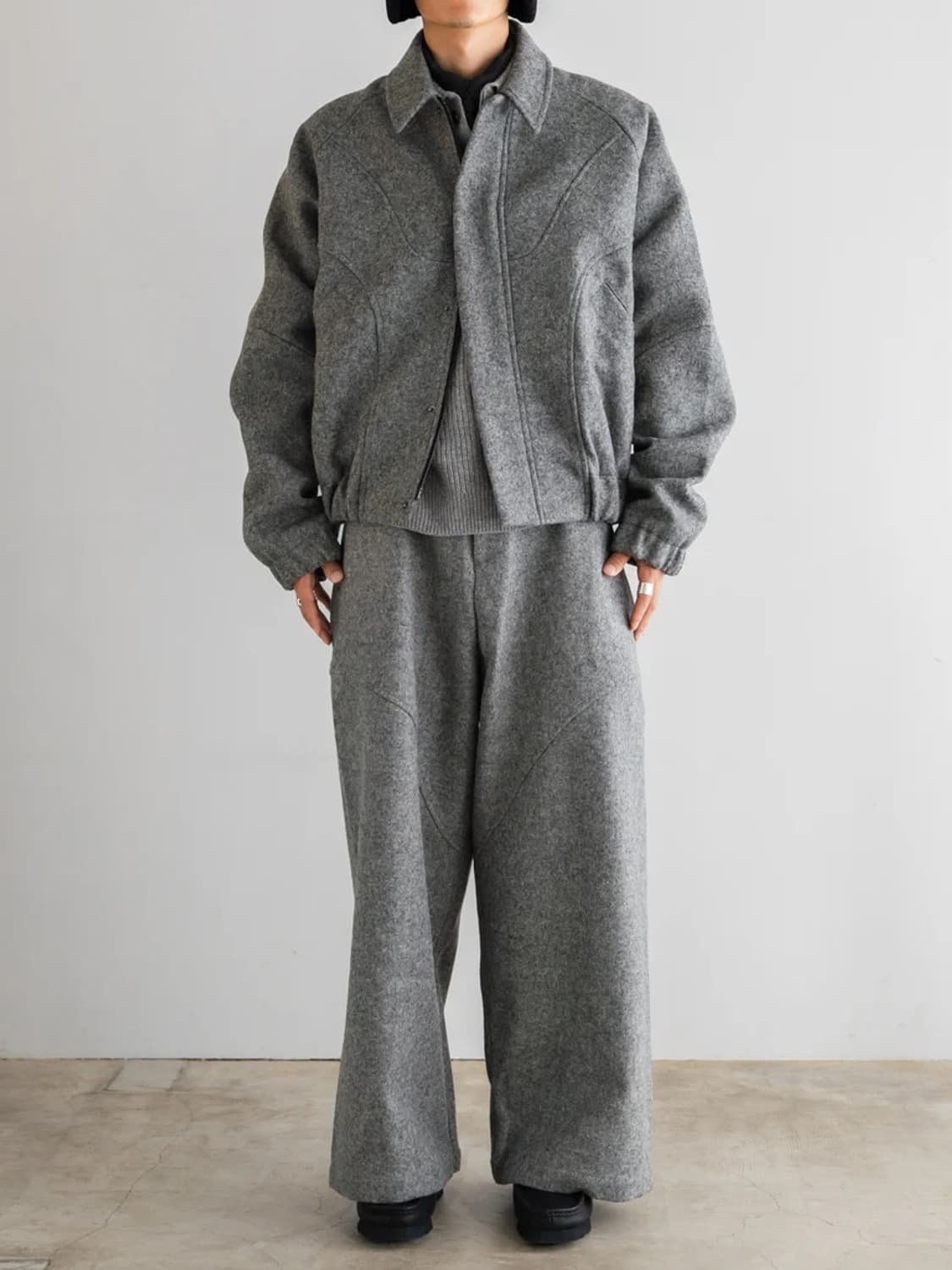 발매가 135만원) 세이지 네이션 지지 자켓 말 그레이 M 상품이미지4