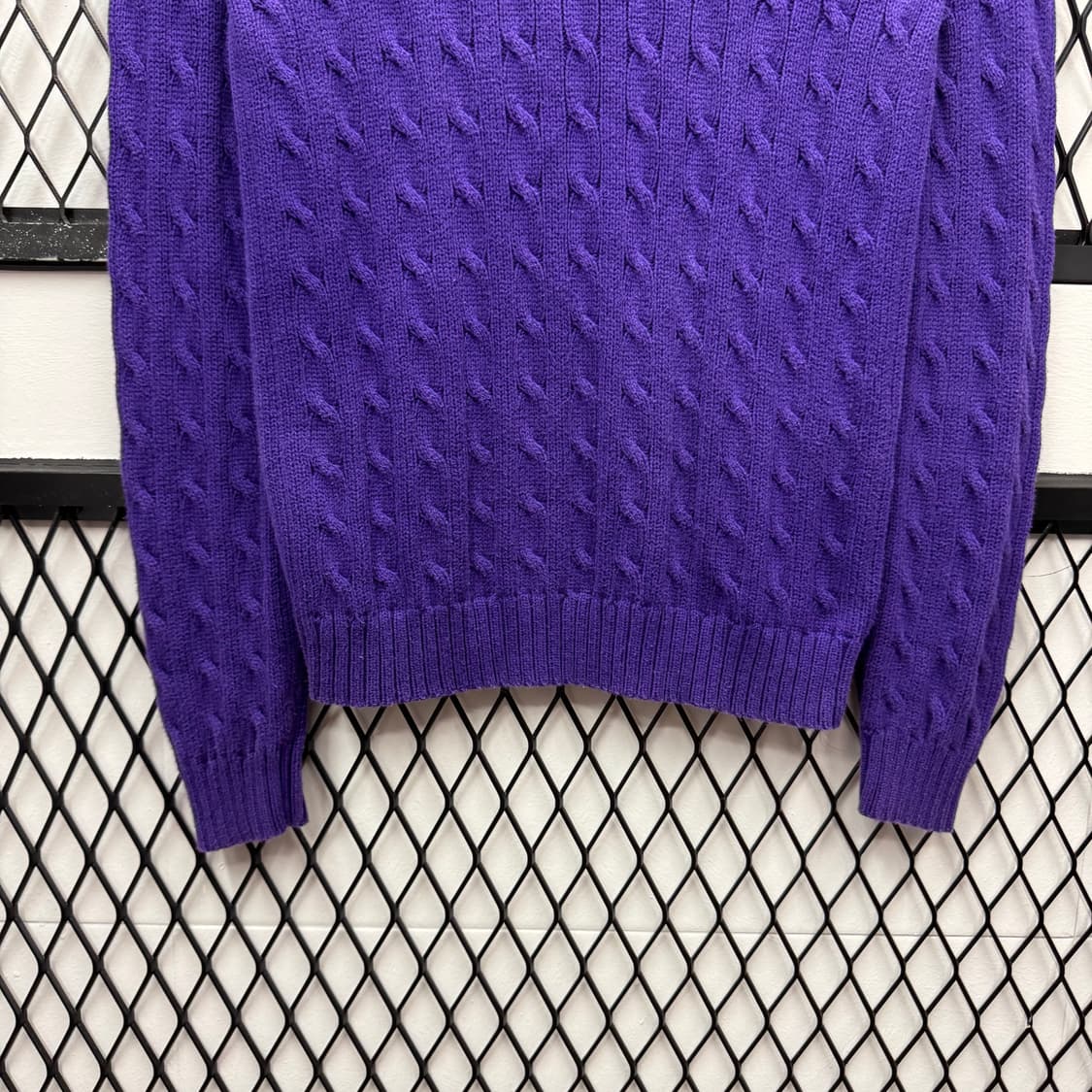 폴로 랄프로렌 케이블 니트 핑크 포니 포인트 퍼플 상품이미지4