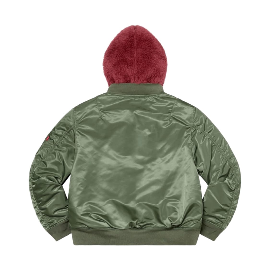 [M] 슈프림 포우 퍼 리버시블 MA-1 올리브 - 22FW 상품이미지2