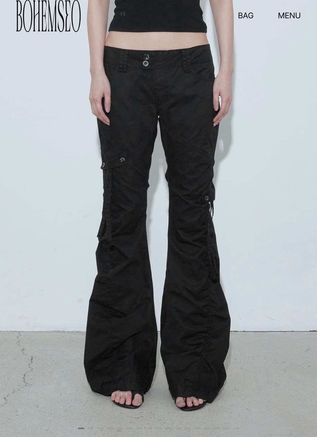 보헤미안서울 WASHED SHIRRING CARGO PANTS 상품이미지2