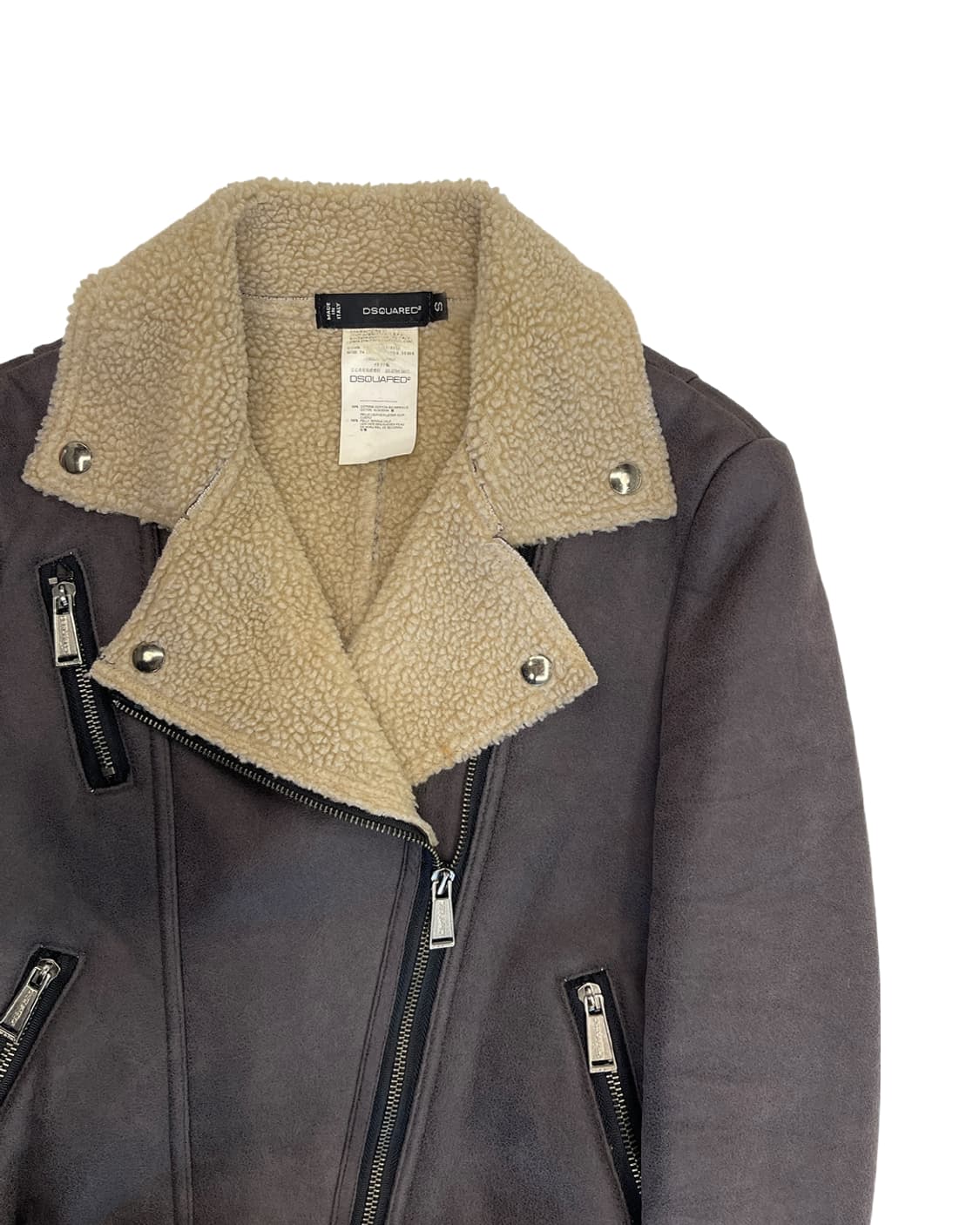 디스퀘어드2 09AW 송아지 가죽 세어링 라이더 자켓 상품이미지6