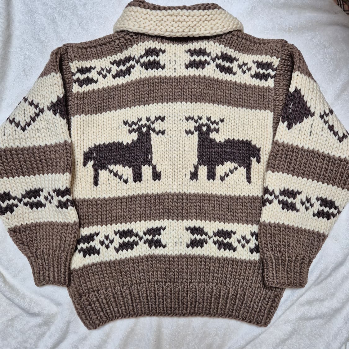 Chieftain 핸드니트 사슴 코위찬 니트자켓 L 상품이미지3