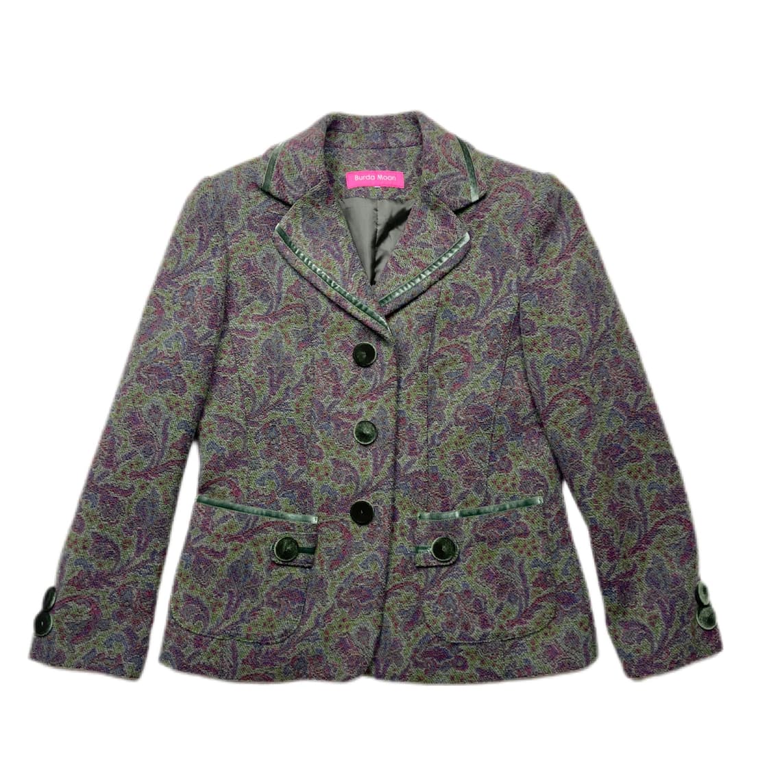 패턴 울 코트 상품이미지1