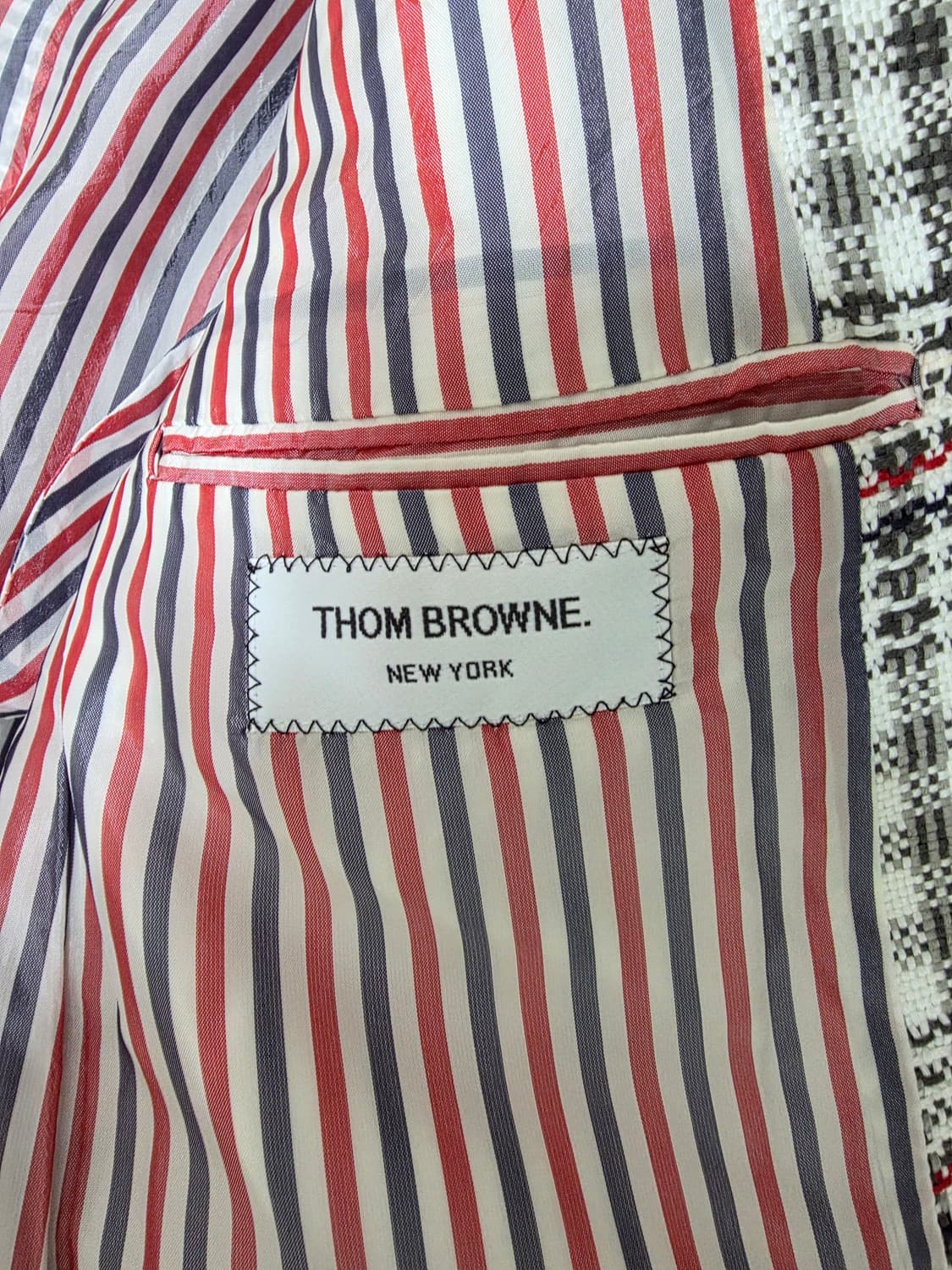 톰브라운 트위드 체크 자켓 국내매장판 상품이미지5