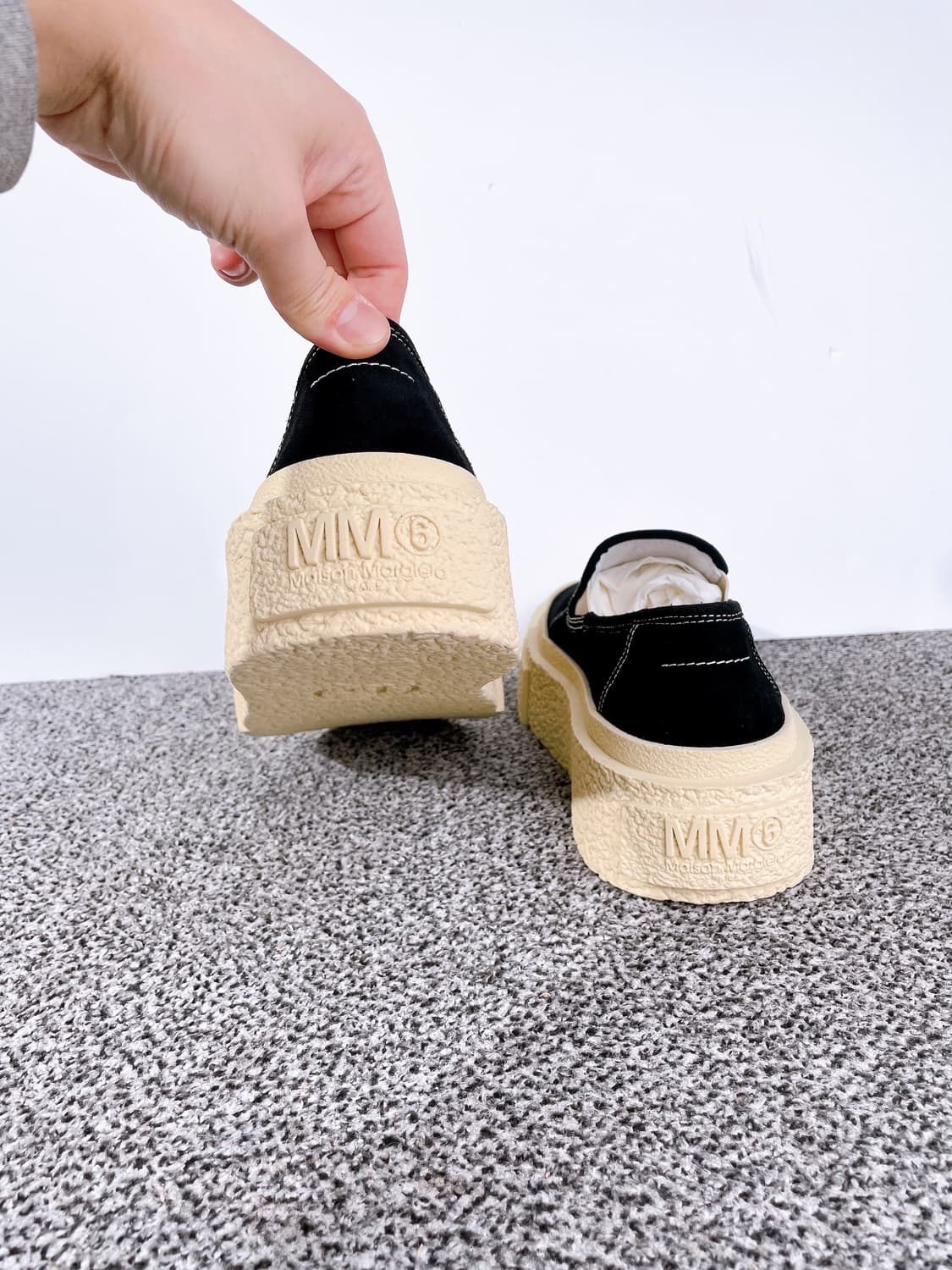 (정품/새상품) MM6 마르지엘라 남성 블랙 플랫폼 슬립온 상품이미지6