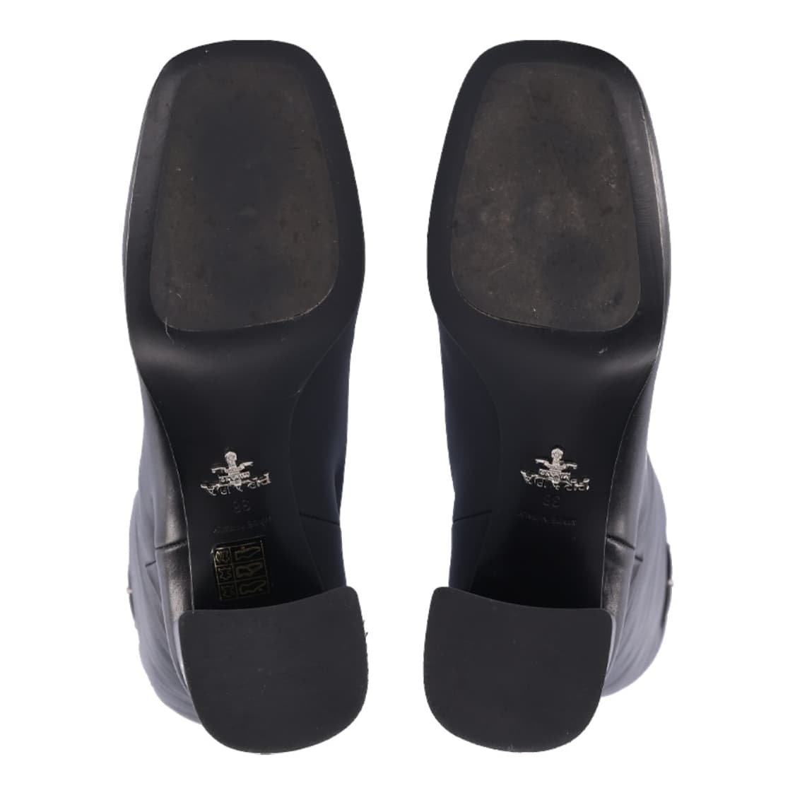 프라다 1W931M 롱 부츠 레더 블랙 38  상품이미지7