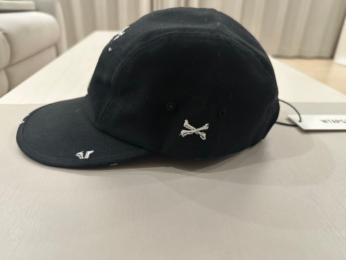 최종가격 더블탭스 크로스본 캠프캡 블랙 코튼 옥스포드캡 상품이미지3