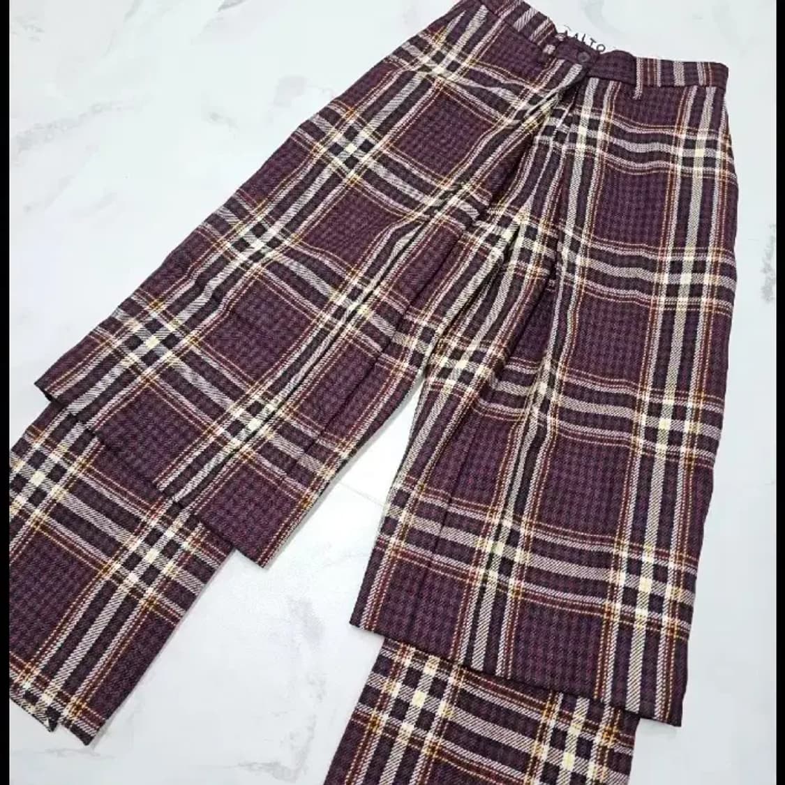 Aalto 알토 체크 와이드 팬츠 36 상품이미지10