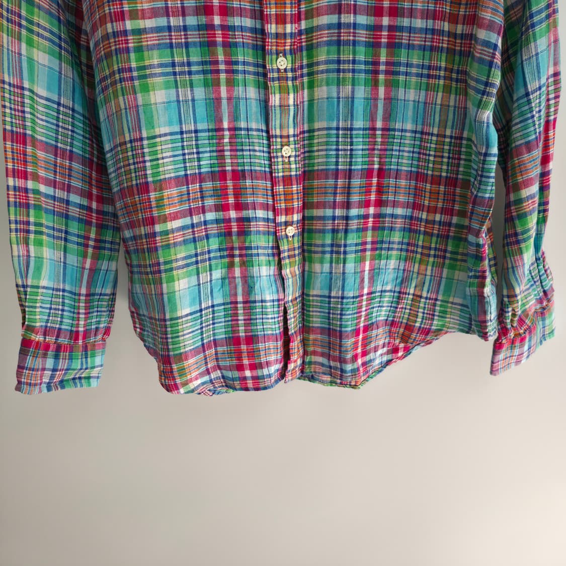 [L] 폴로 랄프로렌 린넨 체크 셔츠 상품이미지3