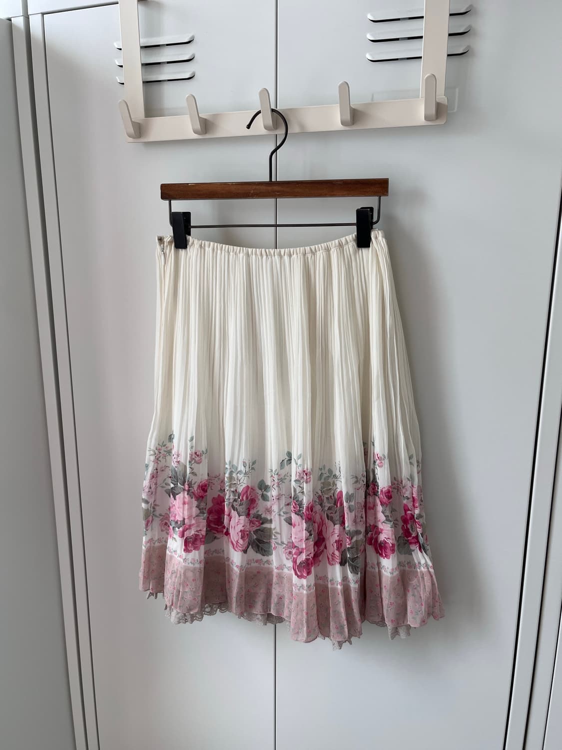 Lest rose 장미 레이스 레이어드 플리츠 스커트 상품이미지4