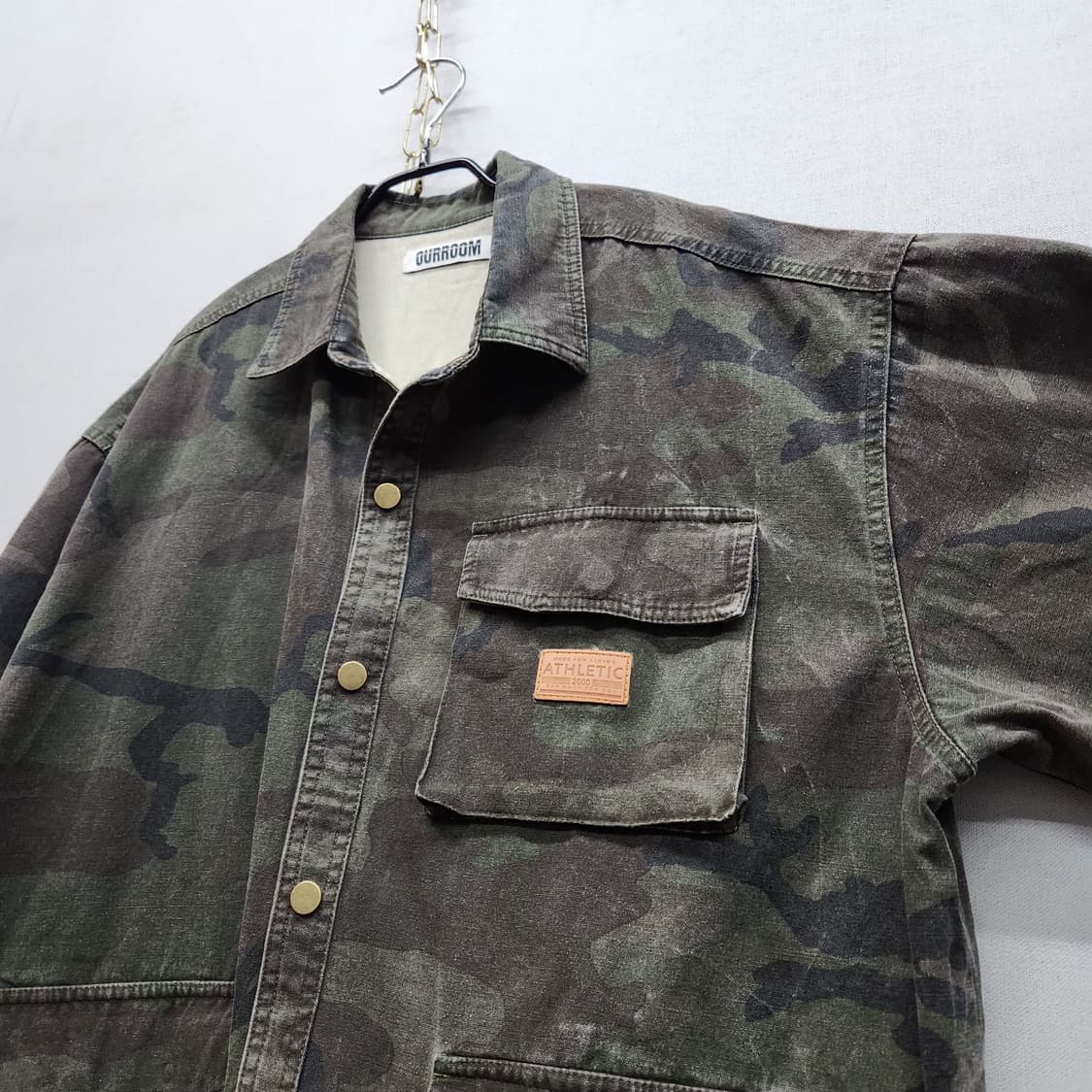 아워룸 카모플라쥬 워싱 반팔 자켓 2XL 상품이미지3