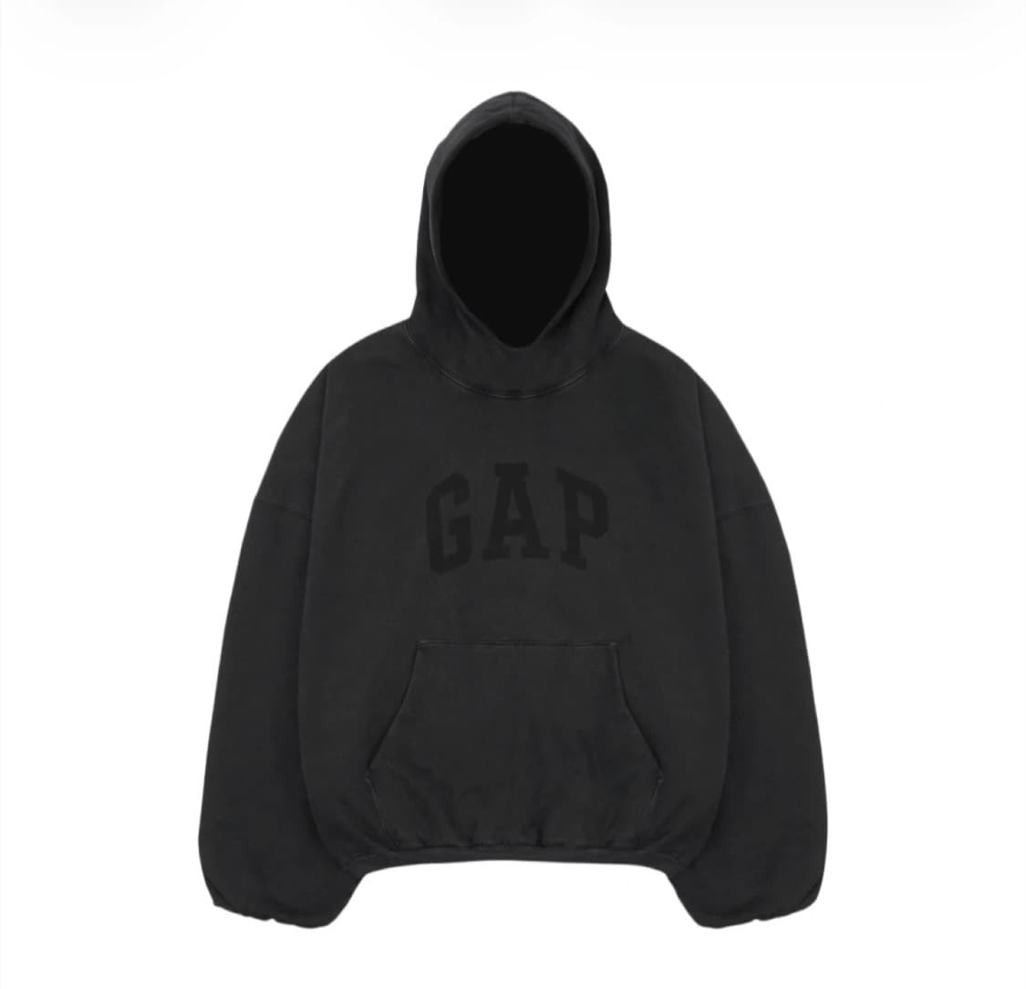 이지 갭 엔지니어드 바이 발렌시아가 도브 후드 워시드 블랙 M 상품이미지2