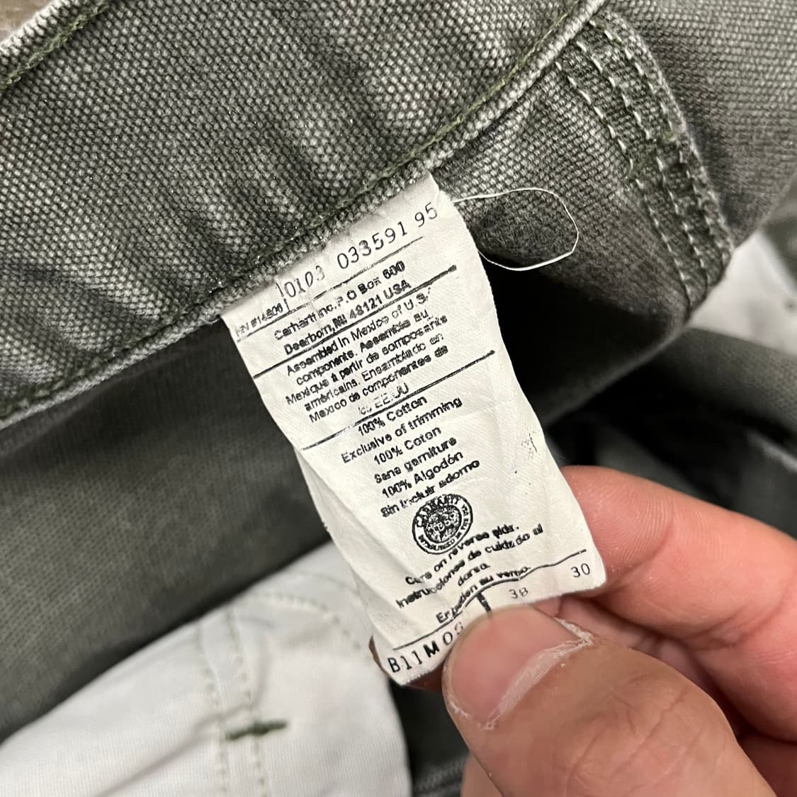 Carhartt B11 싱글니 카펜터 팬츠 (38“) 상품이미지6
