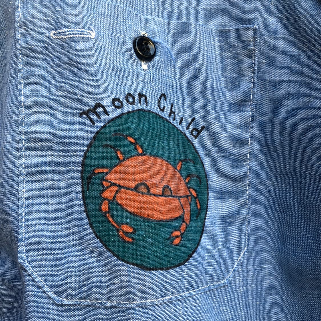 70s Sears chambray shirt-S 상품이미지4