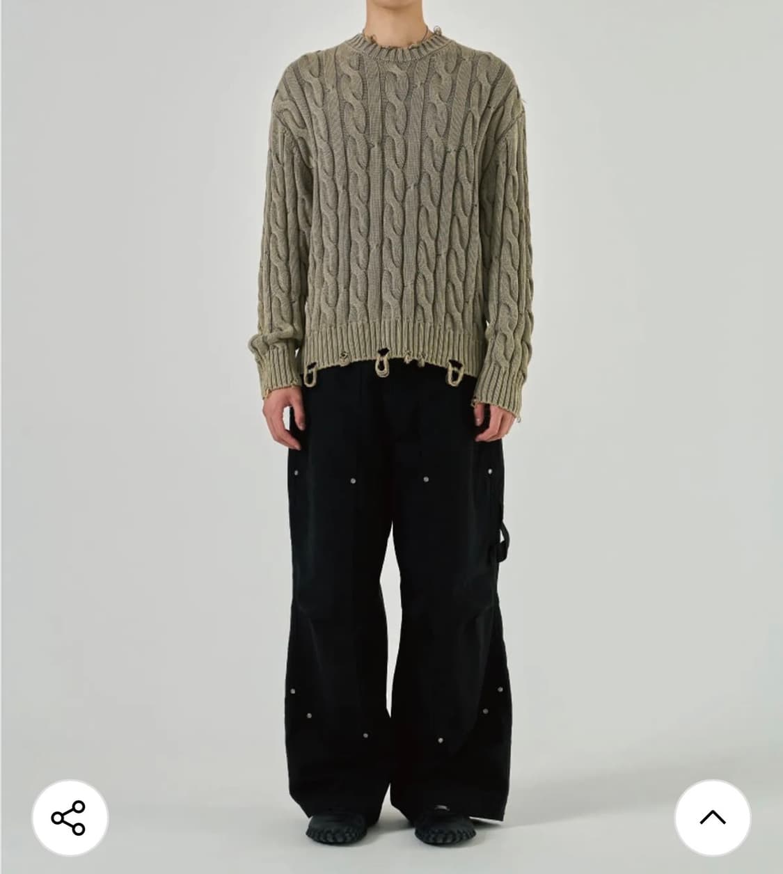 etce 리버서블 워싱 니트 L사이즈 상품이미지1