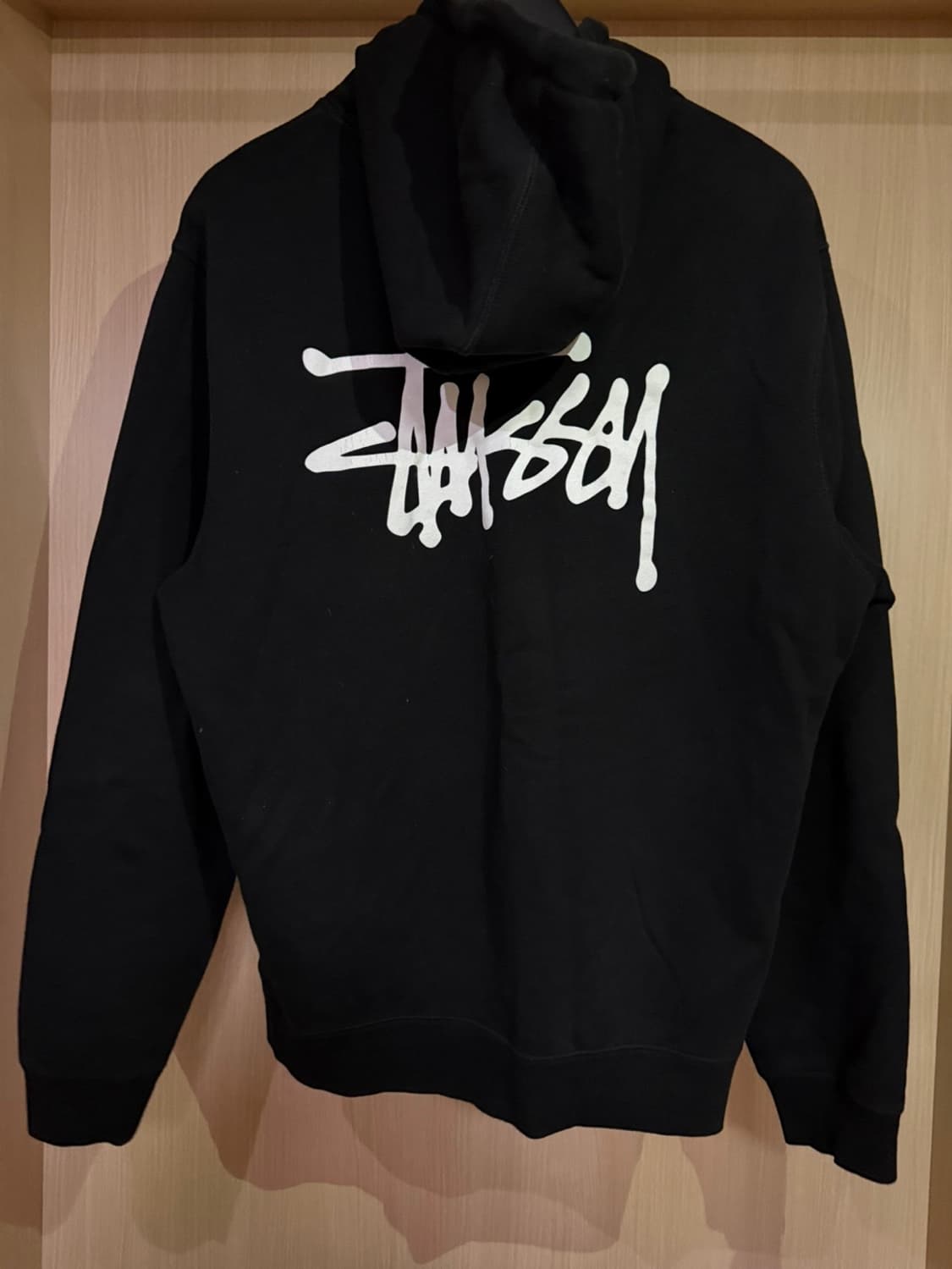 stussy basic hoodie black 상품이미지2