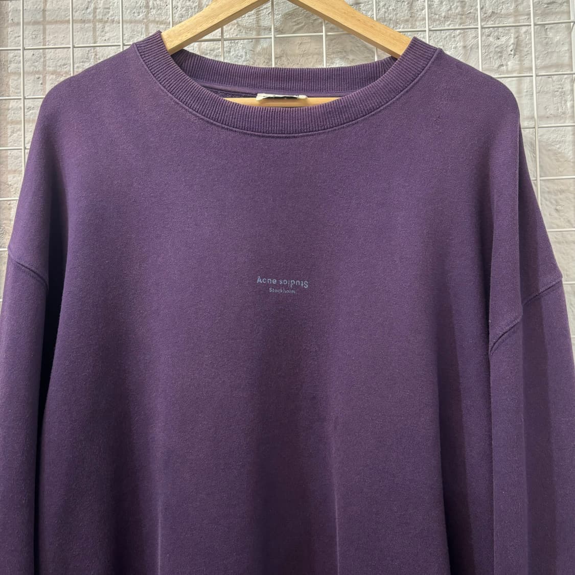 아크네 스튜디오 스톡홀름 퍼플 스웻셔츠 M 상품이미지3