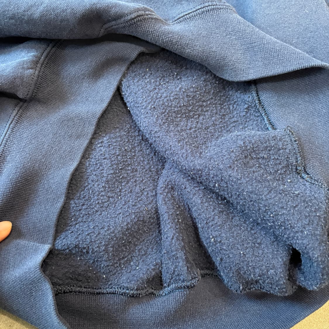 90s 90년대 페이딩 멕시코 생산 러셀 블랭크 네이비 스웻셔츠 상품이미지8