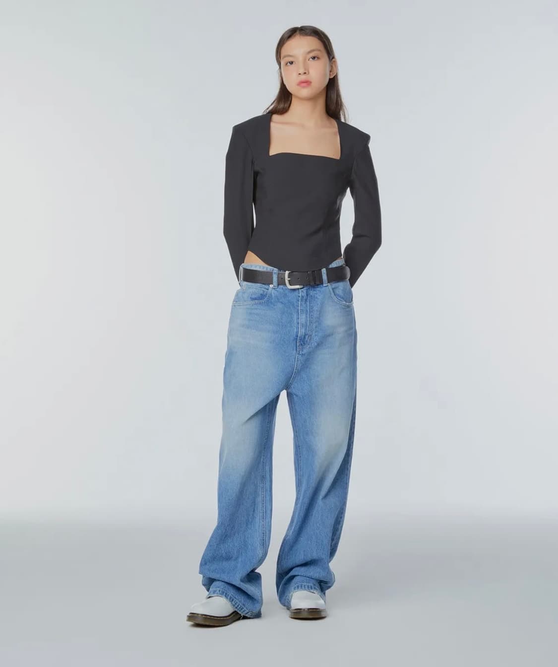 인스턴트펑크 스퀘어넥 블라우스 상품이미지1