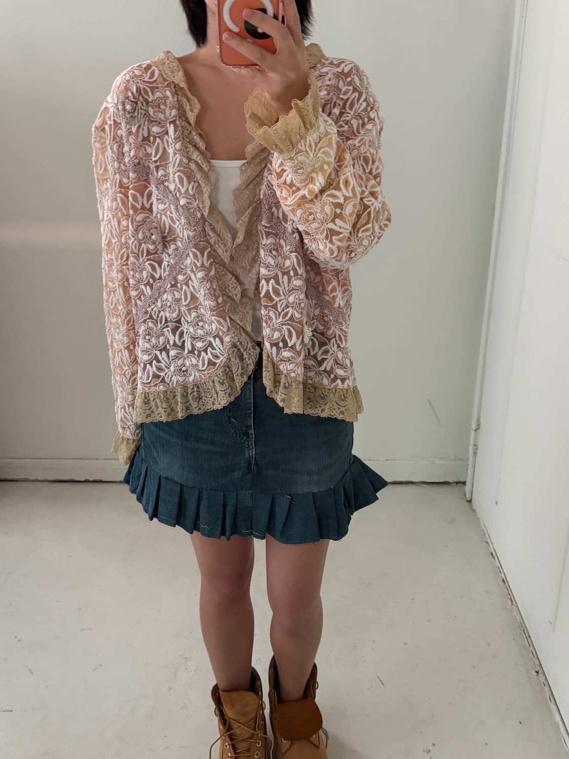 일본빈티지 리바이스 프릴 청치마 상품이미지4