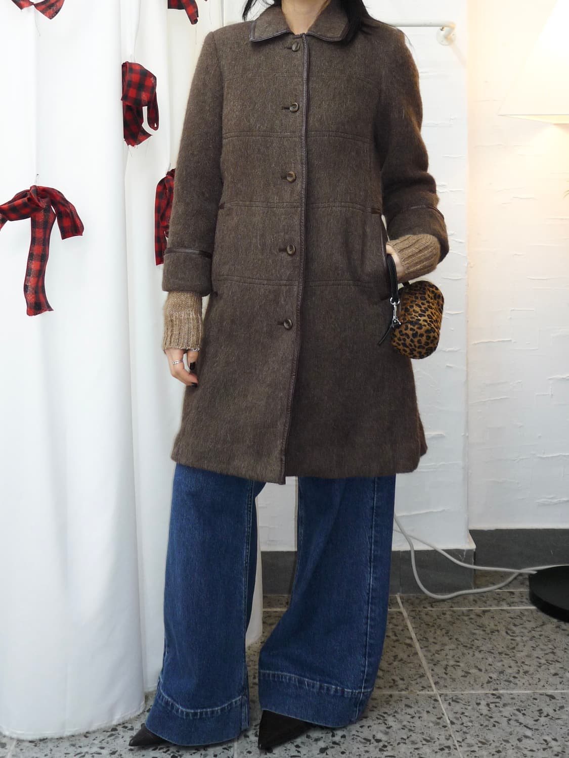 Brown vintage coat 상품이미지4