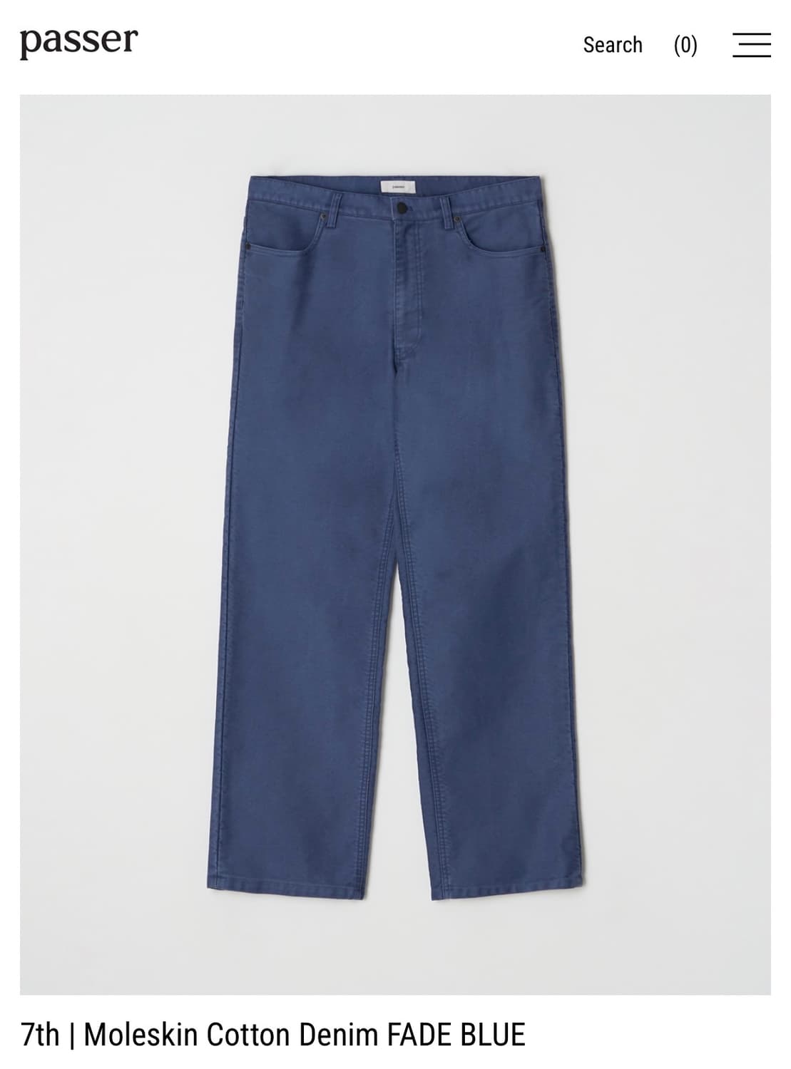 파세르 몰스킨 데님 M 구매 상품이미지1