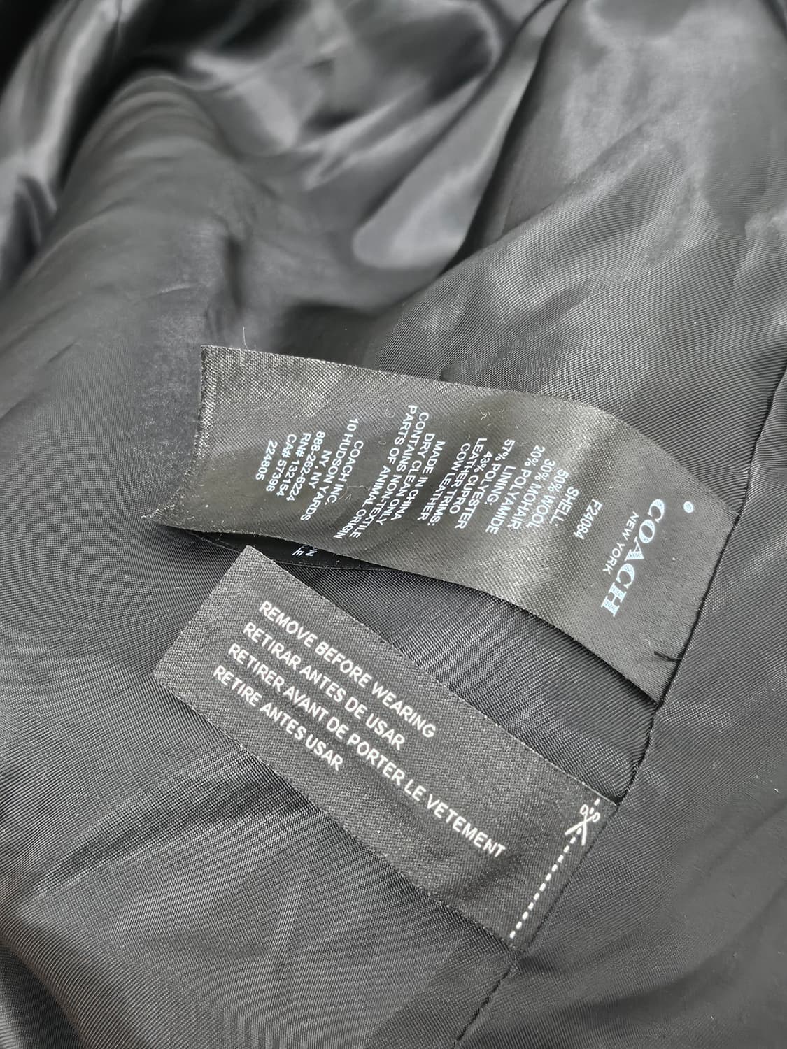 코치 트리플 히든 코트 블랙 M 상품이미지4