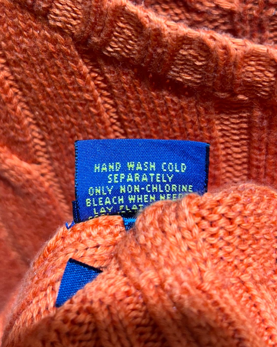 M 폴로 랄프로렌 옐로우포니 오렌지 케이블 니트 상품이미지6