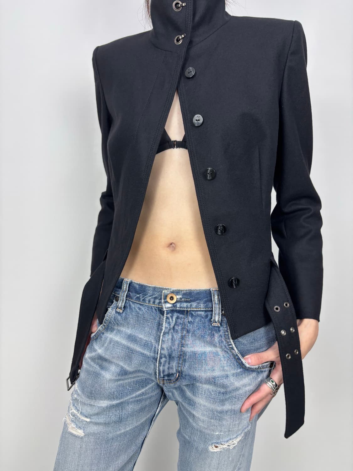 HOOK HIGH NECK WOOL JACKET 상품이미지1