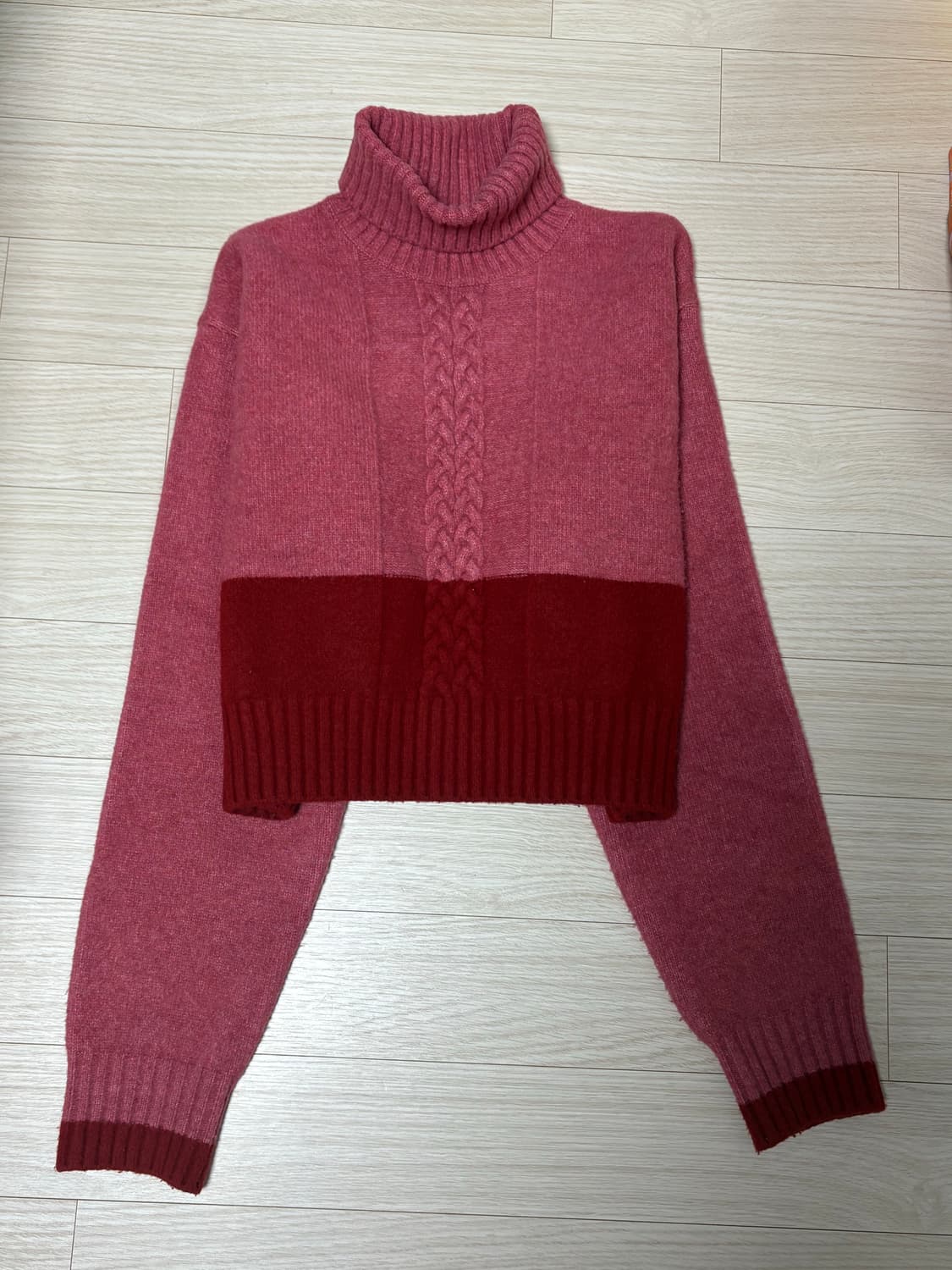 Sakk 투톤 케이블 니트 상품이미지4