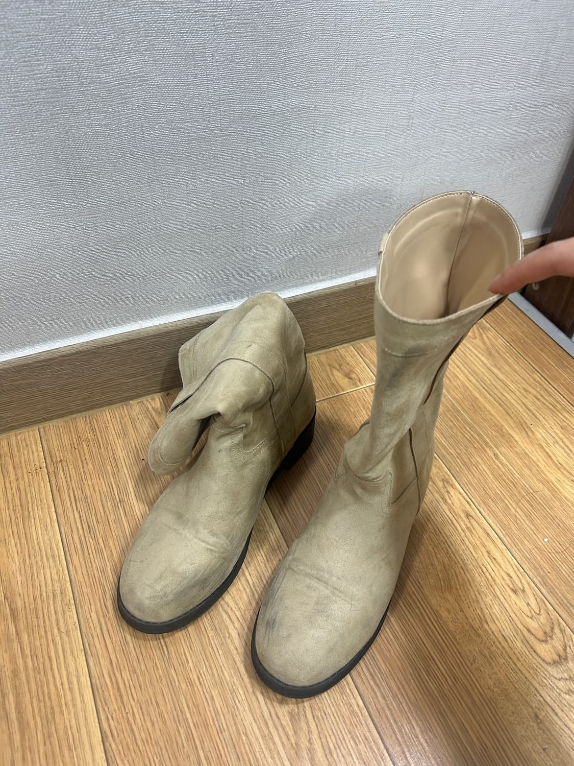 스웨이드 롱부츠 상품이미지1