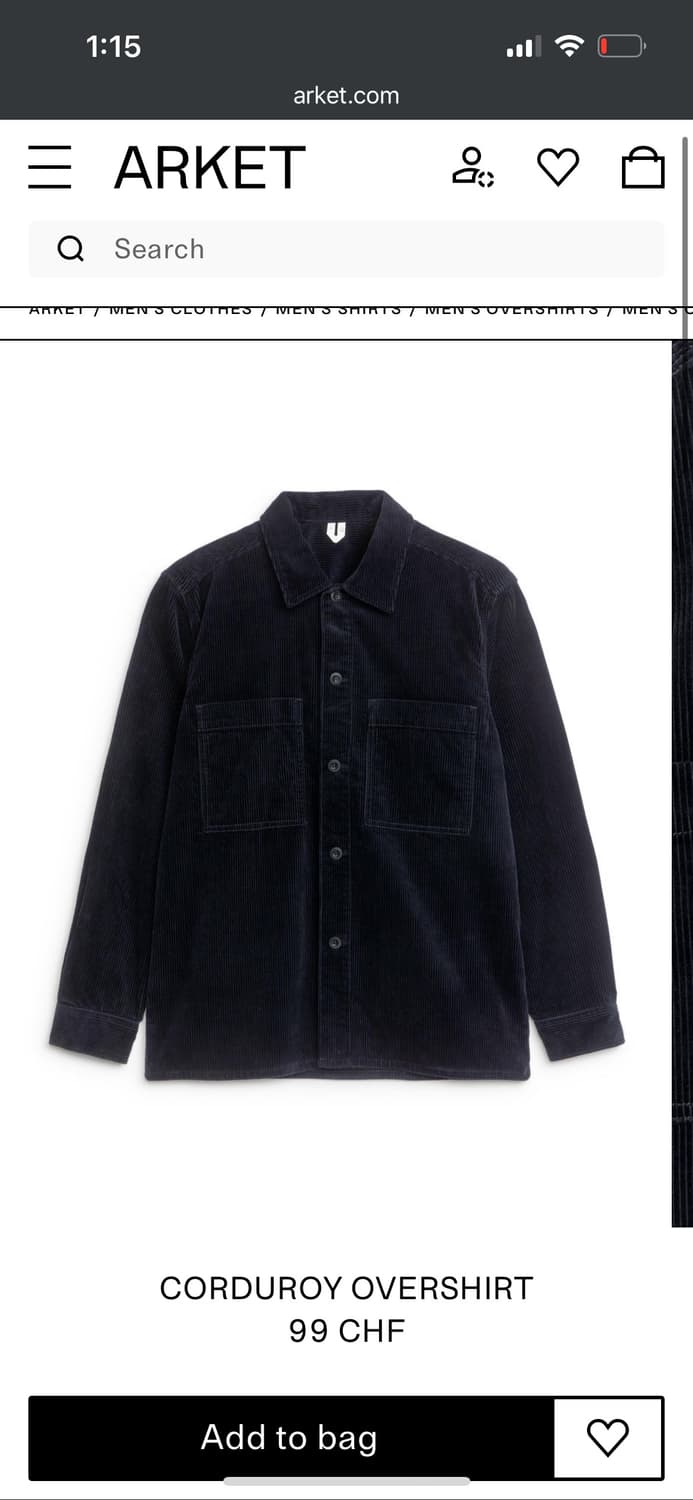 Arket 아르켓 스웨이드 자켓 M 상품이미지1