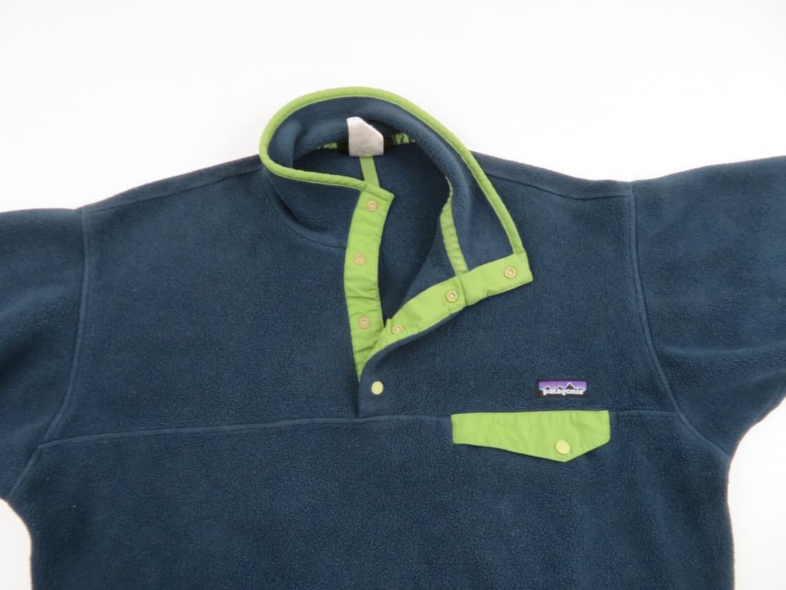 90s 파타고니아 신칠라 스냅-T 네이비/라임 상품이미지2