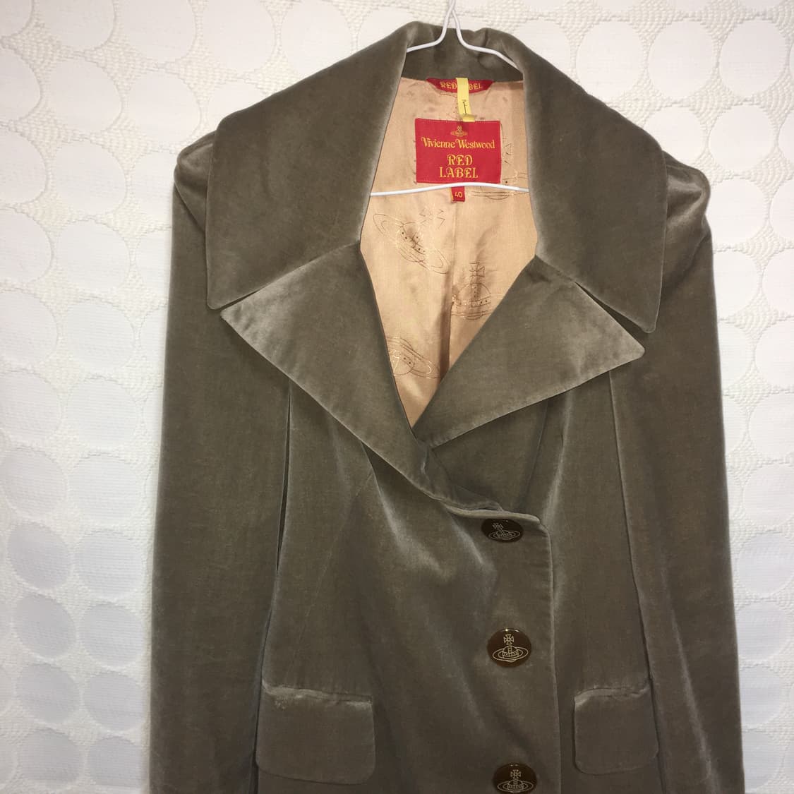 vivienne westwood 벨벳 카라 코트 상품이미지4