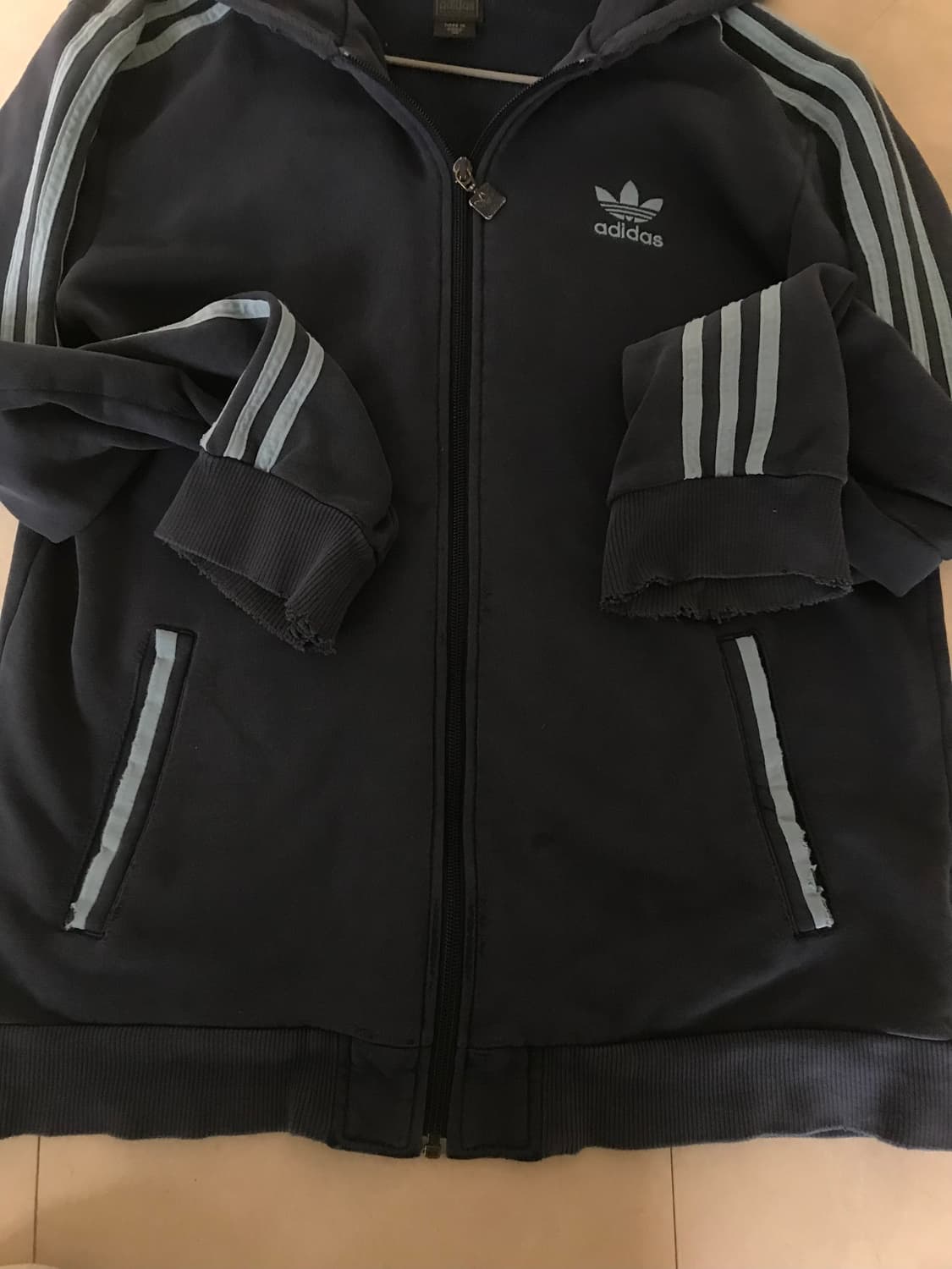 아디다스 00s 네이비 연하늘 후드집업 상품이미지9