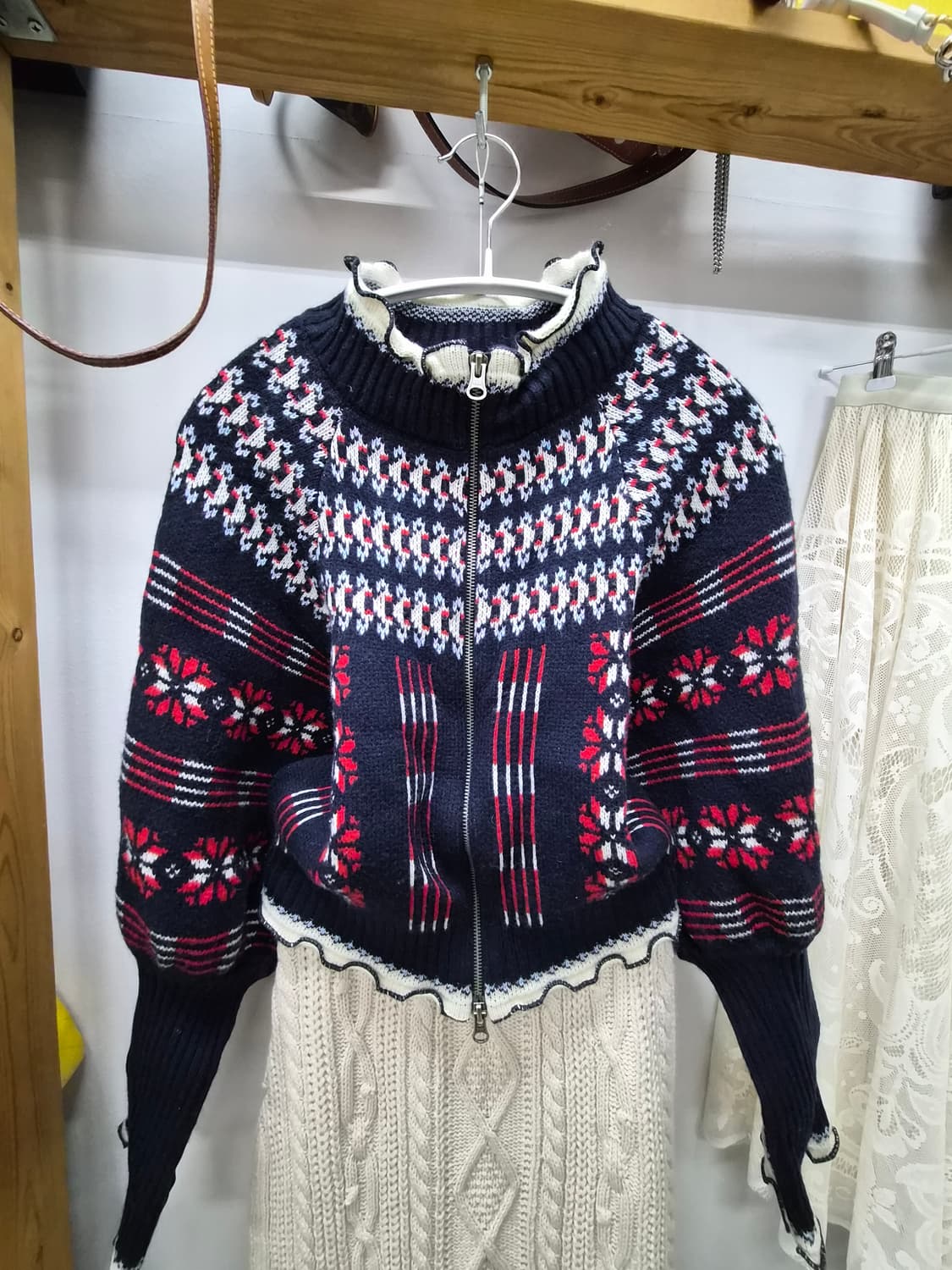 막스마라 벌룬 니트집업.  니트케이블 롱스커트 상품이미지2