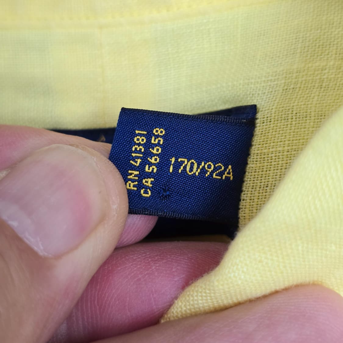 랄프 로렌 Ralph Lauren 클래식핏 린넨 셔츠 옐로우 SP 상품이미지6