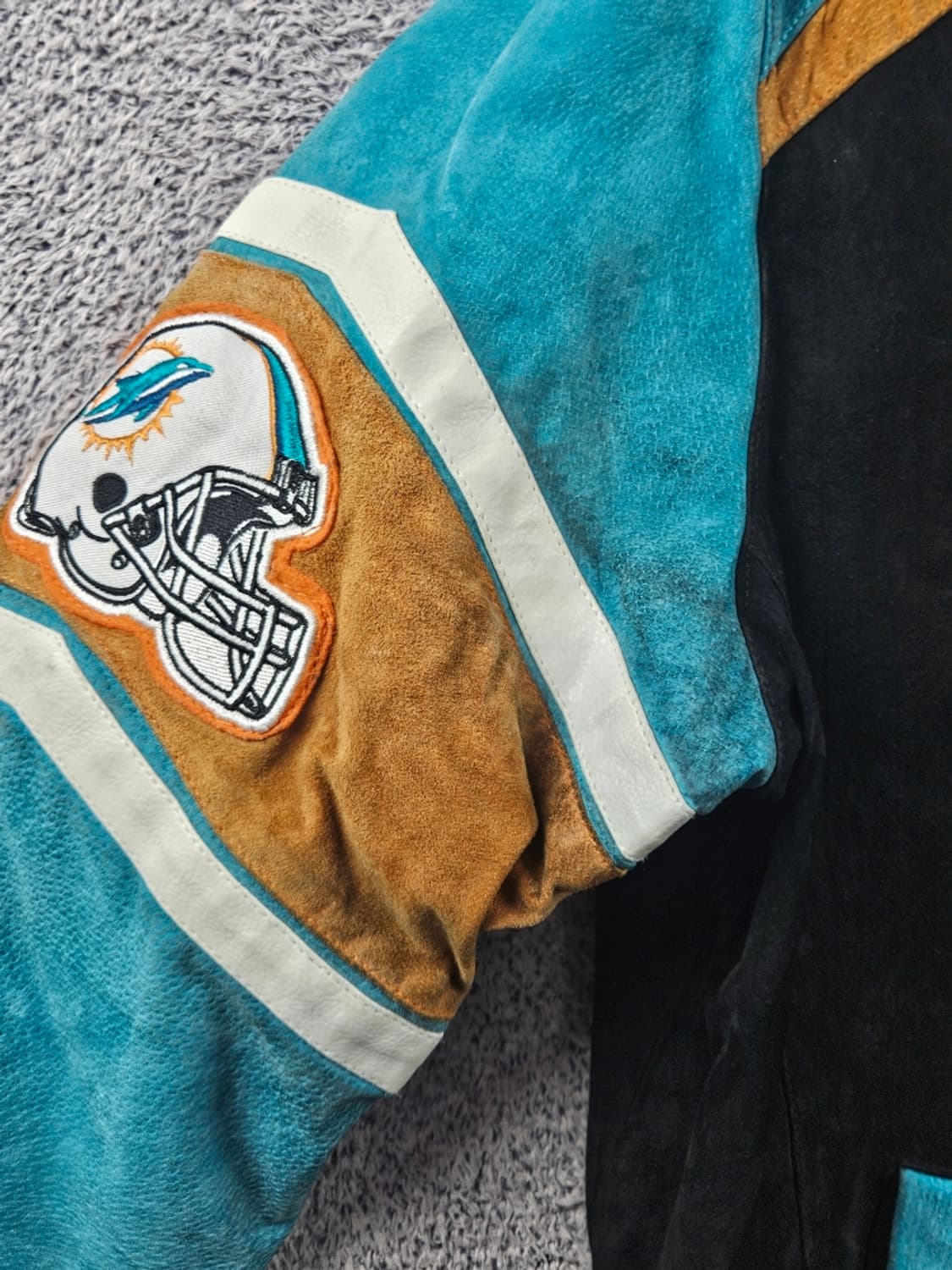 G-III 어패럴 마이애미 돌핀즈 가죽 바시티 자켓 ( M )/10926 상품이미지6