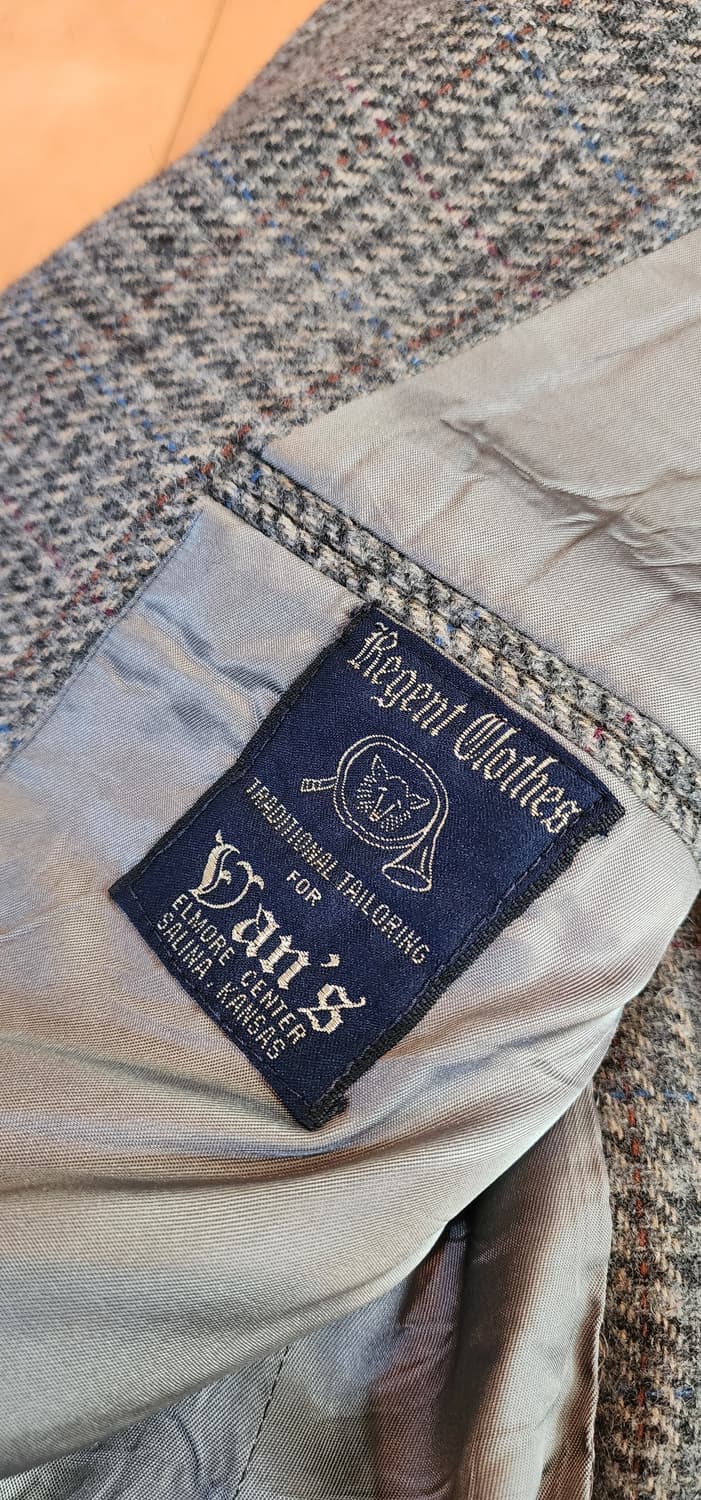 그레이 체크 모직자켓 XL 상품이미지8