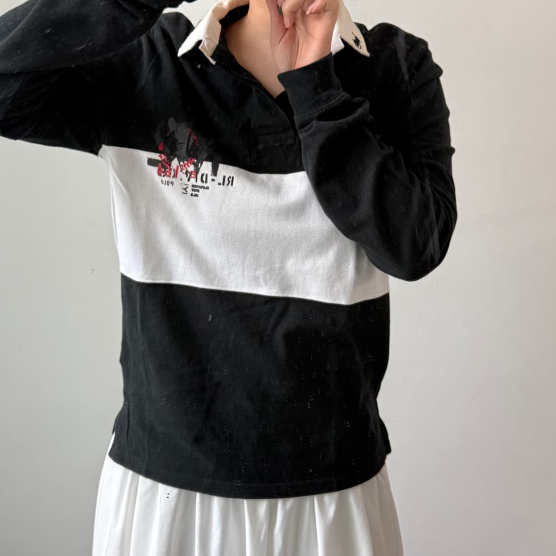 [L] 폴로 블랙 럭비 카라티 상품이미지2