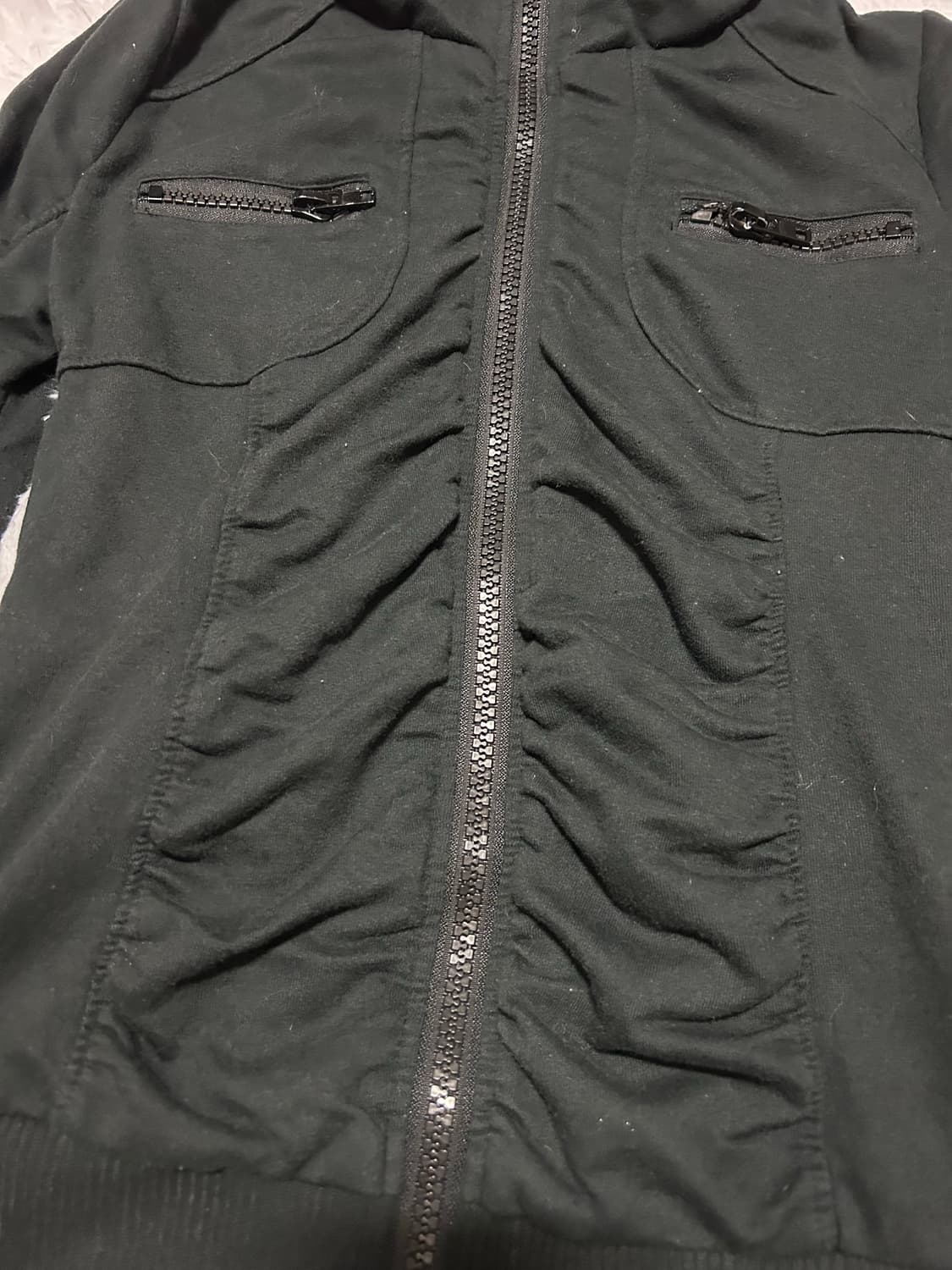shirring hood zip-up 상품이미지5