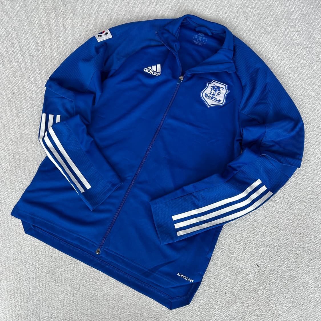 아디다스 파란색 트랙탑 저지 s 상품이미지1