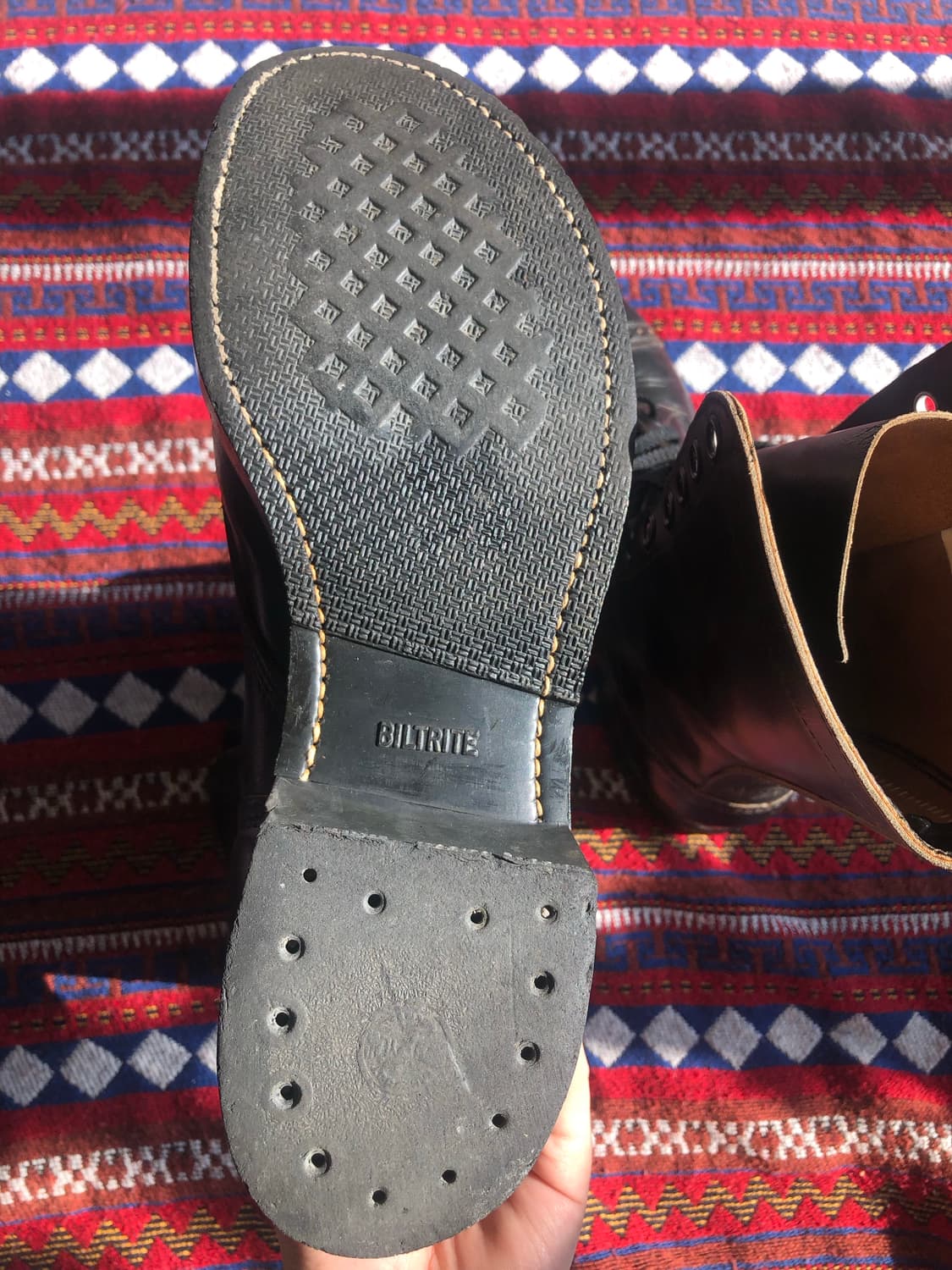 밀리터리 블랙 차심 레더 부츠 270 상품이미지8