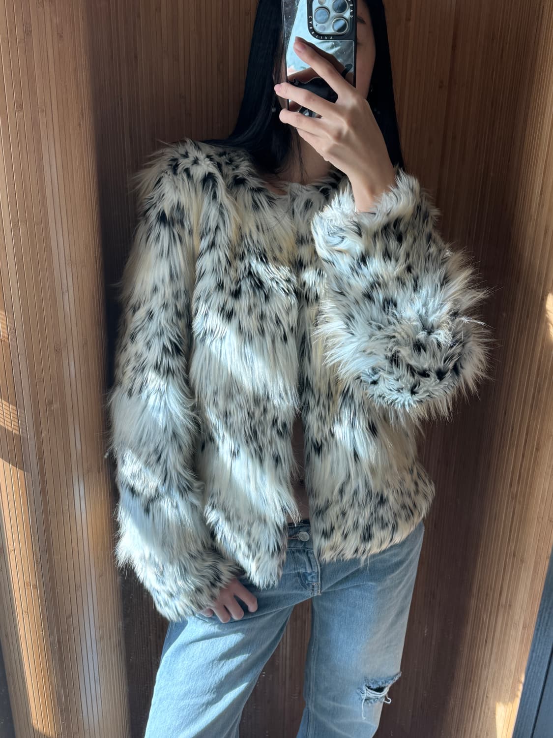 몰리올리 레오파드 호피 퍼 자켓 상품이미지1